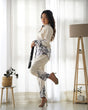 Load image into Gallery viewer, White With Black Floral Co-Ord Set