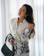 Load image into Gallery viewer, White With Black Floral Co-Ord Set