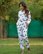 Load image into Gallery viewer, White With Black Texture Co-Ord Set