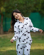 Load image into Gallery viewer, White With Black Texture Co-Ord Set