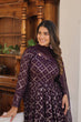 Load image into Gallery viewer, Wine Color Sequined Embroidered Gown with Dupatta Set ClothsVilla
