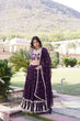 Load image into Gallery viewer, Wine Designer Faux Blooming Lehenga Choli with Shimmering Sequins &amp; Lace ClothsVilla