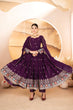Load image into Gallery viewer, Wine Designer Luxury Anarkali Suit Set ClothsVilla.com