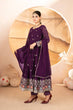 Load image into Gallery viewer, Wine Designer Luxury Anarkali Suit Set ClothsVilla.com