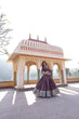 Load image into Gallery viewer, Wine Designer Viscose Jacquard Lehenga Choli &amp; Dupatta Set with Sequins ClothsVilla