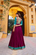 Load image into Gallery viewer, Wine Designer Zari Work Full Gown ClothsVilla