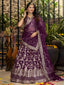 Wine Dola Silk Jacquard Embroidered Lehenga Choli Clothsvilla