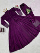 Load image into Gallery viewer, Wine Elegant Chinon Silk Ensemble – Perfect for Every Occasion! Clothsvilla