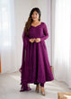 Load image into Gallery viewer, Wine Elegant Lucknowi Sequence Anarkali Set with Dupatta &amp; Pant – Fully Stitched ClothsVilla