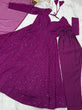 Load image into Gallery viewer, Wine Elegant Lucknowi Sequence Anarkali Set with Dupatta &amp; Pant – Fully Stitched ClothsVilla