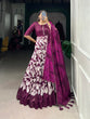Load image into Gallery viewer, Wine Elegant Tussar Silk Ready-to-Wear Gown with Dupatta