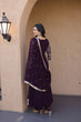 Load image into Gallery viewer, Wine Embroidered Anarkali Gown ClothsVilla