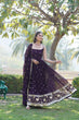 Load image into Gallery viewer, Luxury Wine Embroidered Sequin Gown with Designer Dupatta ClothsVilla