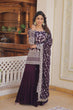 Load image into Gallery viewer, Wine Faux Blooming Sequins &amp; Zari Embroidered Readymade Gharara Suit Set ClothsVilla