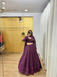 Load image into Gallery viewer, Wine Faux Georgette Semi-Stitched Lehenga Set with Thread &amp; Sequin Work ClothsVilla
