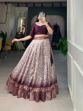Load image into Gallery viewer, Captivating Wine Floral Co-ord Lehenga Set - Perfect for Weddings &amp; Festive Occasions ClothsVilla