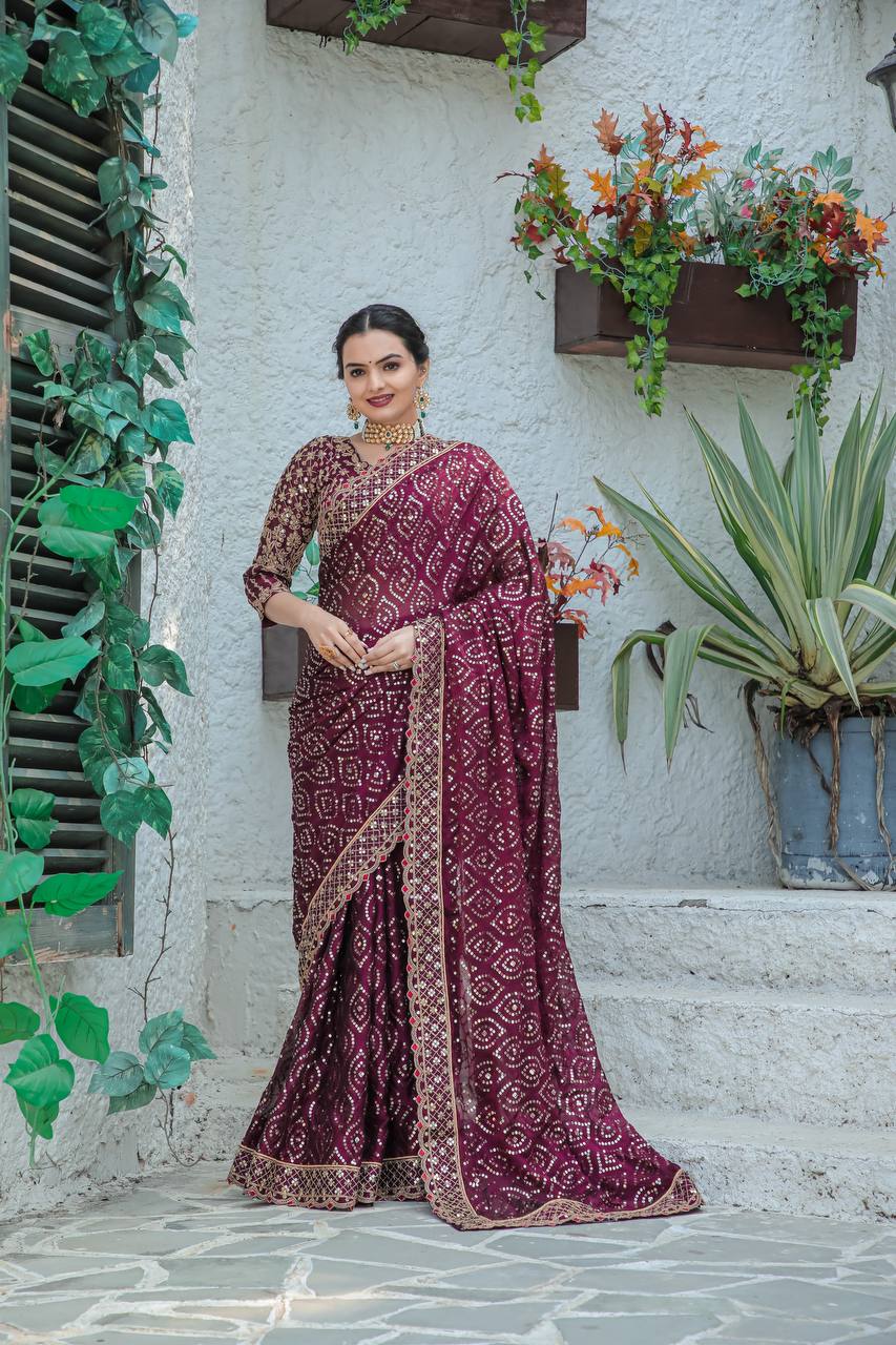 Wine From Festive Gatherings to Glamorous Nights – The Perfect Saree ClothsVilla Main image