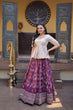 Load image into Gallery viewer, Wine Jacquard Designer Festive Lehenga ClothsVilla