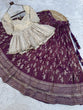 Load image into Gallery viewer, Wine Jacquard Designer Festive Lehenga ClothsVilla