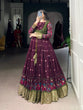 Load image into Gallery viewer, Wine Kalamkari Printed Poly Cotton Gown with Zari Weaving Koti Set ClothsVilla