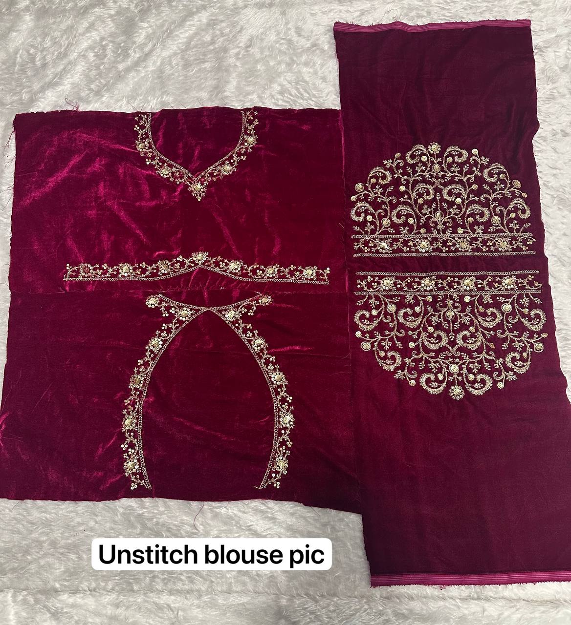 Wine Luxurious Velvet Lehenga Set with Sequins, Dori & Zari Work — For the Unconventional Diva ClothsVilla