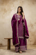 Load image into Gallery viewer, Wine Premium Chinon Sharara Suit Set with Heavy Coding Sequins Embroidery Clothsvilla