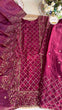 Load image into Gallery viewer, Wine Premium Designer Party Wear Ready-Made Top, Plazzo &amp; Dupatta Set ClothsVilla