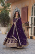 Load image into Gallery viewer, Wine Premium Designer Readymade Gown-Dupatta Collection ClothsVilla