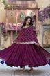 Load image into Gallery viewer, Wine Premium Readymade Elegant Flair Gown with Designer Dupatta