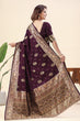 Load image into Gallery viewer, Wine Pure Nylon Satin Saree