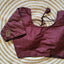 Wine Pure Silk Blouse with Handcrafted Sleeves and Back Opening ClothsVilla