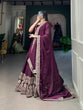 Load image into Gallery viewer, Exquisite Wine Rangoli Silk Sequin Embroidered Lehenga Choli ClothsVilla