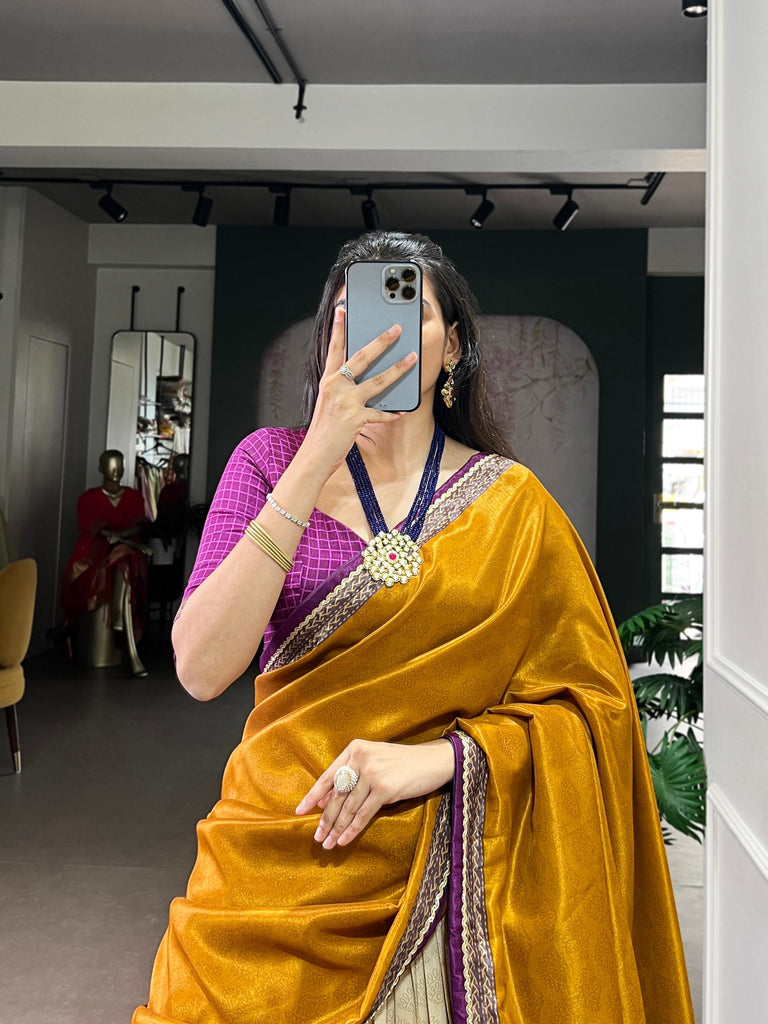 Wine Royal Tie‑Dye Dream Lehenga Set – Handcrafted Tasar Silk with Lace & Tassel Dupatta Clothsvilla