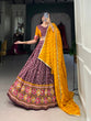 Load image into Gallery viewer, Wine Royal Tussar Silk Lehenga Choli with Bandhej &amp; Patola Prints – Perfect for Festive Functions