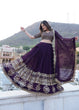 Load image into Gallery viewer, Wine Sequined Faux Georgette Lehenga Choli Set with Dupatta ClothsVilla