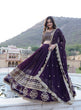 Load image into Gallery viewer, Wine Sequined Faux Georgette Lehenga Choli Set with Dupatta ClothsVilla