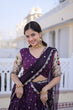Load image into Gallery viewer, Wine Silk Meena Weaving Lehenga ClothsVilla