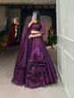 Load image into Gallery viewer, Wine Simple &amp; Elegant Rajwadi Chanderi Lehenga Choli ClothsVilla