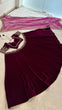 Load image into Gallery viewer, Wine Velvet Lehenga Choli Set