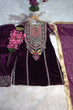 Load image into Gallery viewer, Wine Viscose Velvet Embroidered Top &amp; Pant Set with Georgette Dupatta ClothsVilla