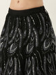 Load image into Gallery viewer, Women Black Net Sequins Embroidered Semi-Stitched Lehenga &amp; Blouse with Dupatta ClothsVilla.com