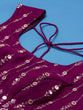 Load image into Gallery viewer, Women Burgundy Pure Georgette Sequinse Embroidered Semi-Stitched Lehenga &amp; Blouse, Dupatta Clothsvilla