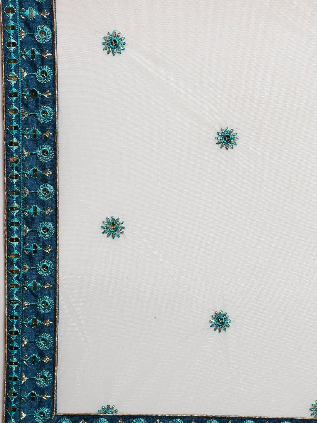 Women Teal Georgette Sequins Work Semi-Stitched Lehenga & Unstitched Blouse with Dupatta Clothsvilla