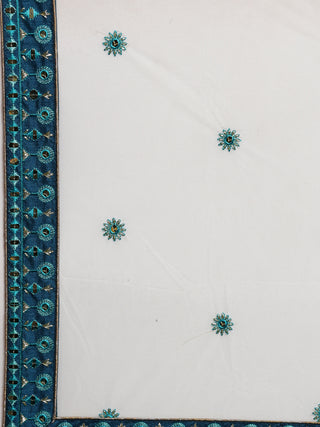 Women Teal Georgette Sequins Work Semi-Stitched Lehenga & Unstitched Blouse with Dupatta Clothsvilla