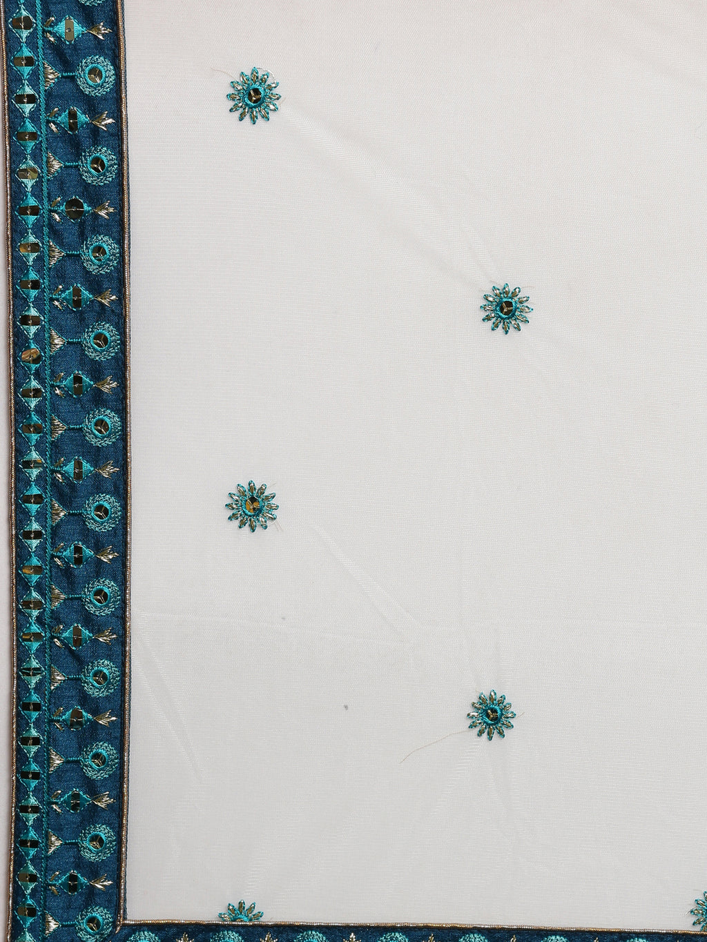 Women Teal Georgette Sequins Work Semi-Stitched Lehenga & Unstitched Blouse with Dupatta Clothsvilla