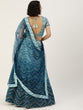 Load image into Gallery viewer, Women Teal shading Net Mirror Embroidered Semi-Stitched Lehenga &amp; Blouse with Dupatta Clothsvilla
