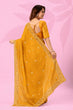 Load image into Gallery viewer, Yellow Art Silk Saree with Sequins Work ClothsVilla