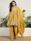 Yellow Chinon Embroidered Kurta Palazzo ClothsVilla