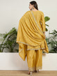 Load image into Gallery viewer, Yellow Chinon Embroidered Kurta Palazzo ClothsVilla