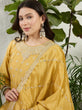 Load image into Gallery viewer, Yellow Chinon Embroidered Kurta Palazzo ClothsVilla